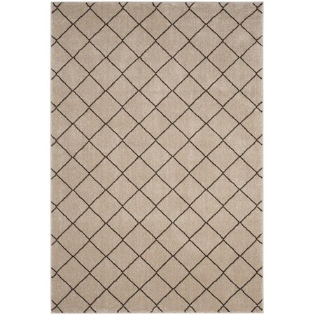 Safavieh 5 ft. 1 in. x 7 ft. 6 in. Tunisia Power Loomed Area Rug Creme & Brown - Medium Rectangle TUN294D-5